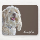 シャギープードル名前をカスタムする マウスパッド (正面)