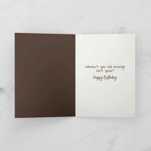 シャギープードル誕生日ユーモア カード (内部)