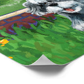 シャギー羊の犬に注意ルームポスター ポスター (角)