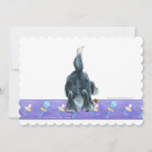 シャギー羊犬のベビーシャワー 招待状 (裏面)