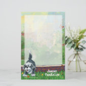 シャギー羊犬の文房具 便箋 (スタンド正面)