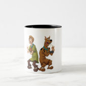 シャギー&スコビーの麺ロックピック・アドベンチャー ツートーンマグカップ (中央)