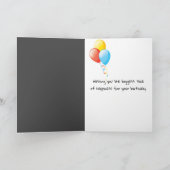 シャギー・プードル誕生日 カード (内部)