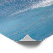 シャククジラが水から飛び出す ポスター (角)