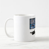 シャククジラのモザイク写真 コーヒーマグカップ (左)