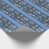 シャククジラのモザイク写真 ラッピングペーパー (角)