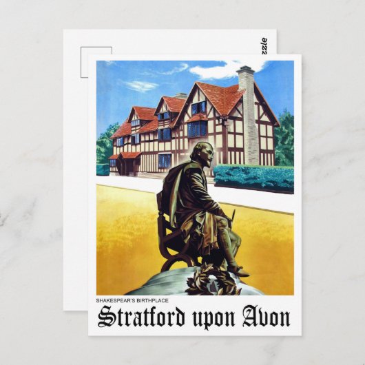 シャクセシの生誕の地、アボンの上のストラットフォード ポストカード (正面/裏面)