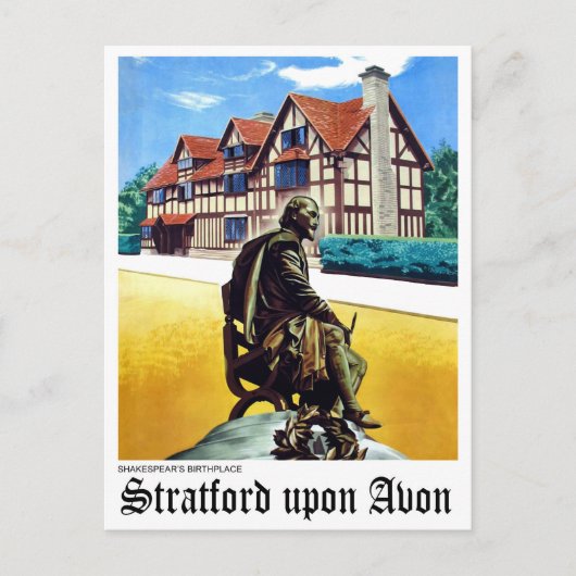 シャクセシの生誕の地、アボンの上のストラットフォード ポストカード (正面)