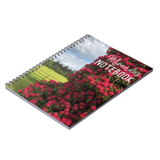 シャクナゲとスコットランドの景勝地 ノートブック (左側)