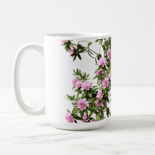 シャクナゲの植物画 コーヒーマグカップ (左)