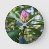シャクナゲの花芽 ラウンド壁時計 (正面)