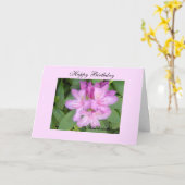 シャクナゲの誕生日の願い カード (黄色い花)