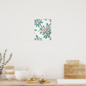 シャクナゲ水カラープリント ポスター (キッチン)