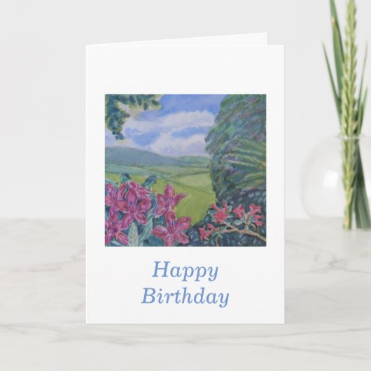 シャクナゲ花 カード (正面)