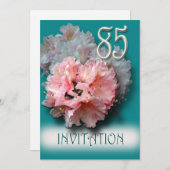 シャクナゲ85歳誕生パーティーの招待 招待状 (正面/裏面)