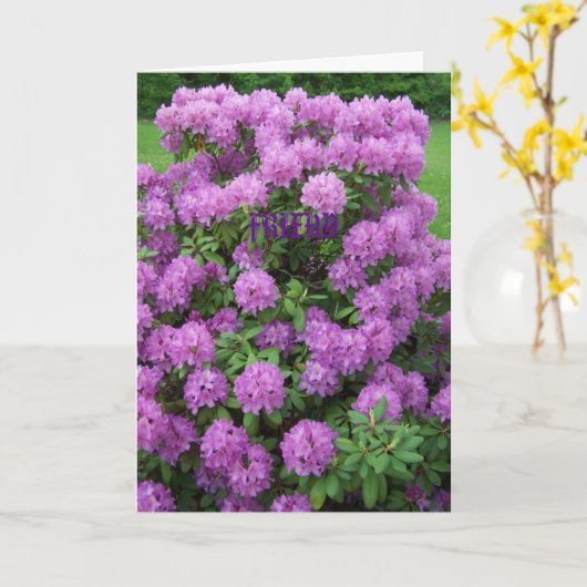 シャクナゲ、友人 カード (黄色い花)