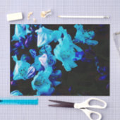 シャクナゲ（青）、フローラ、青い花 薄葉紙 (クラフト)