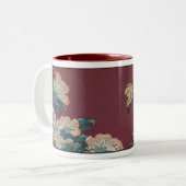 シャクヤクおよびカナリア色のコップ ツートーンマグカップ (正面左)