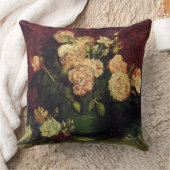 シャクヤクおよびバラを持つヴィンチェンツォvanゴッホホール クッション (ブランケット)