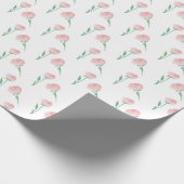 シャクヤクお願いします 可愛い お嬢様っぽい ピンク ラッピングペーパー (角)