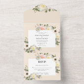 シャクヤクとアネモネが咲くウェディング ブラッシュ オールインワン招待状 (内側)