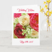 シャクヤクとバラのグリーティングカード カード (黄色い花)
