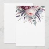 シャクヤクとラベンダー 招待状 (正面/裏面)