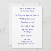 シャクヤクと水彩画のアニバーサリー 招待状 (裏面)