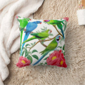 シャクヤクのインコによっては枕が開花します クッション (ブランケット)