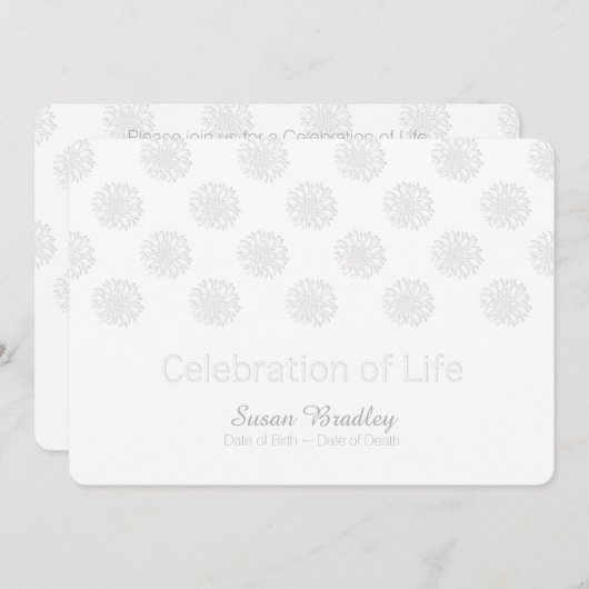 シャクヤクのデジタル生命のペーパー排気切替器のお祝い 招待状 (正面/裏面)