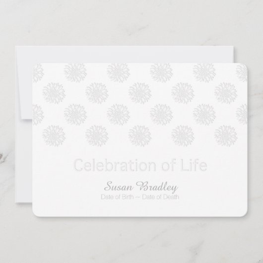 シャクヤクのデジタル生命のペーパー排気切替器のお祝い 招待状 (正面)