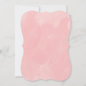 シャクヤクのピンクの水彩画平らなカード文房具 ノートカード (裏面)