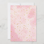 シャクヤクのブライダルシャワーの赤面のピンクの紙のクラフトの一見 招待状 (裏面)