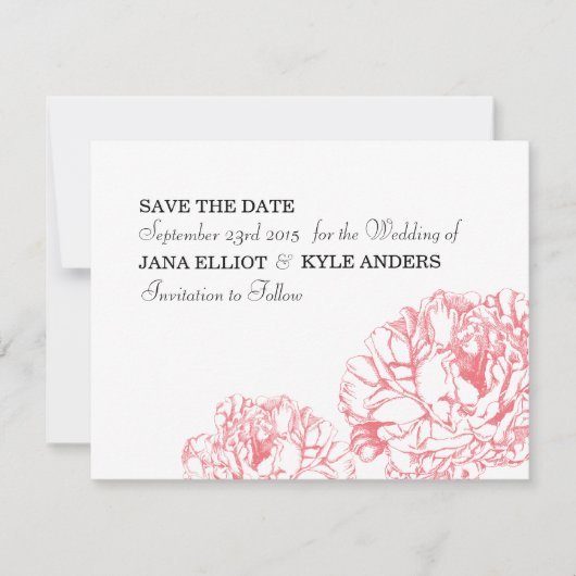 シャクヤクの保存日付 セーブザデート (正面)