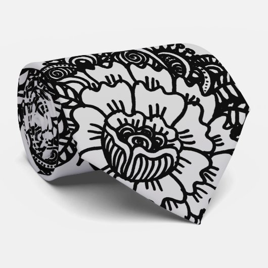 シャクヤクの入れ墨 ネクタイ (ロール)