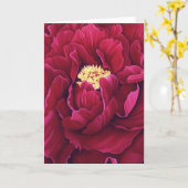 シャクヤクの挨拶状 カード (黄色い花)