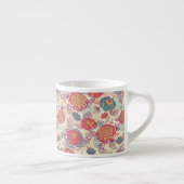 シャクヤクの花および葉パターン エスプレッソカップ (右)