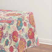 シャクヤクの花および葉パターン テーブルクロス (インサイチュ)
