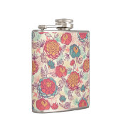 シャクヤクの花および葉パターン フラスク (右)