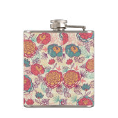 シャクヤクの花および葉パターン フラスク (裏面)