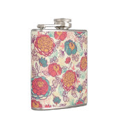 シャクヤクの花および葉パターン フラスク (右)