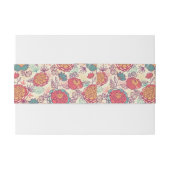 シャクヤクの花および葉パターン 招待状ベリーバンド (裏面例)