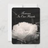 シャクヤクの花の写真1つの葬儀の発表 招待状 (正面)