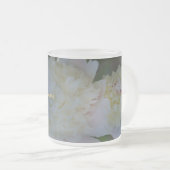 シャクヤクの花愛カバーはコーヒー・マグを曇らしました フロストグラスマグカップ (正面右)