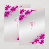 シャクヤクの花 エレガントな花のウェディングテーブルナンバー 招待状 (正面/裏面)