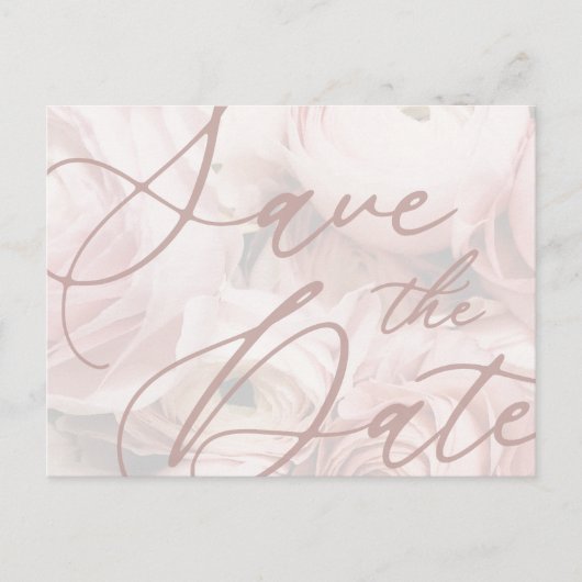 シャクヤクのSave the Dateテンプレート シーズンポストカード (正面)