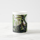 "シャクヤク乗車"の罰金の磁器のマグ ボーンチャイナマグカップ (正面)