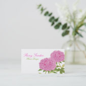 シャクヤク愛名刺(白い) 名刺 (スタンド正面)