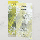 シャクヤク、コスモス、クイーンアンのレースの花束 メニュー (正面/裏面)