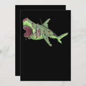 シャクールーク·ゾンビ·レイジー·デおもしろいィ·ハロウィーン·コスタム サンキューカード (正面/裏面)